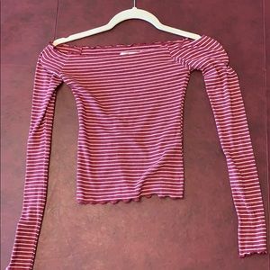 Hollister long sleeve thin striped shirt